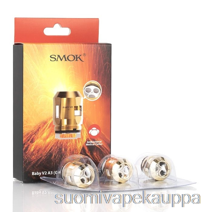 Vape Box Smok Tfv8 Baby V2 Vaihtokelat 0,15 Ohm Baby V2 A3 Kolmoiskelat (kulta)